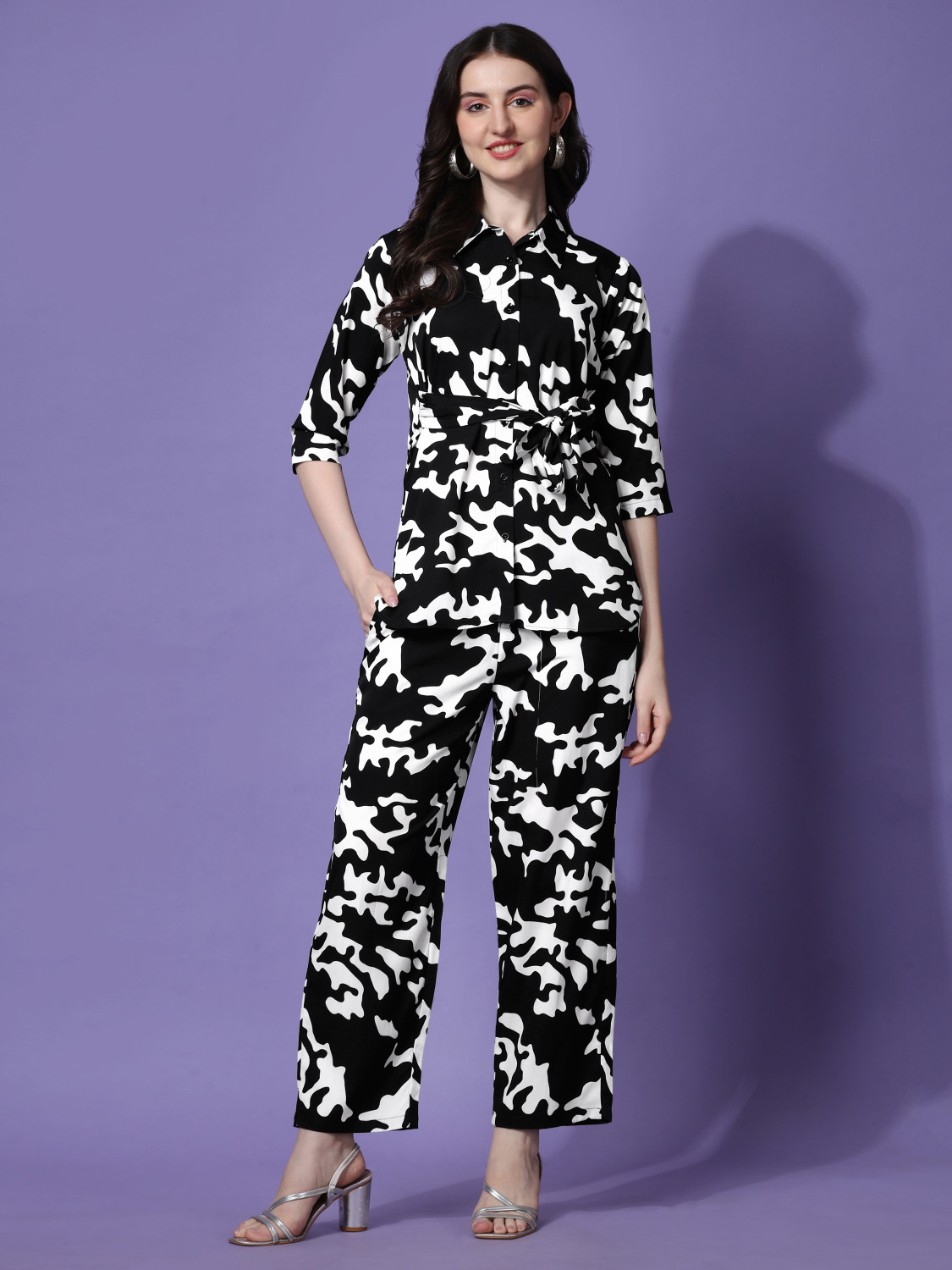 Shemora Embossed Polyester Dress