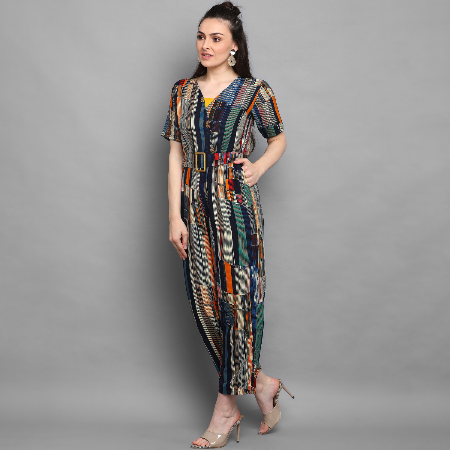 Joriana  Rayon Long Jumpsuit