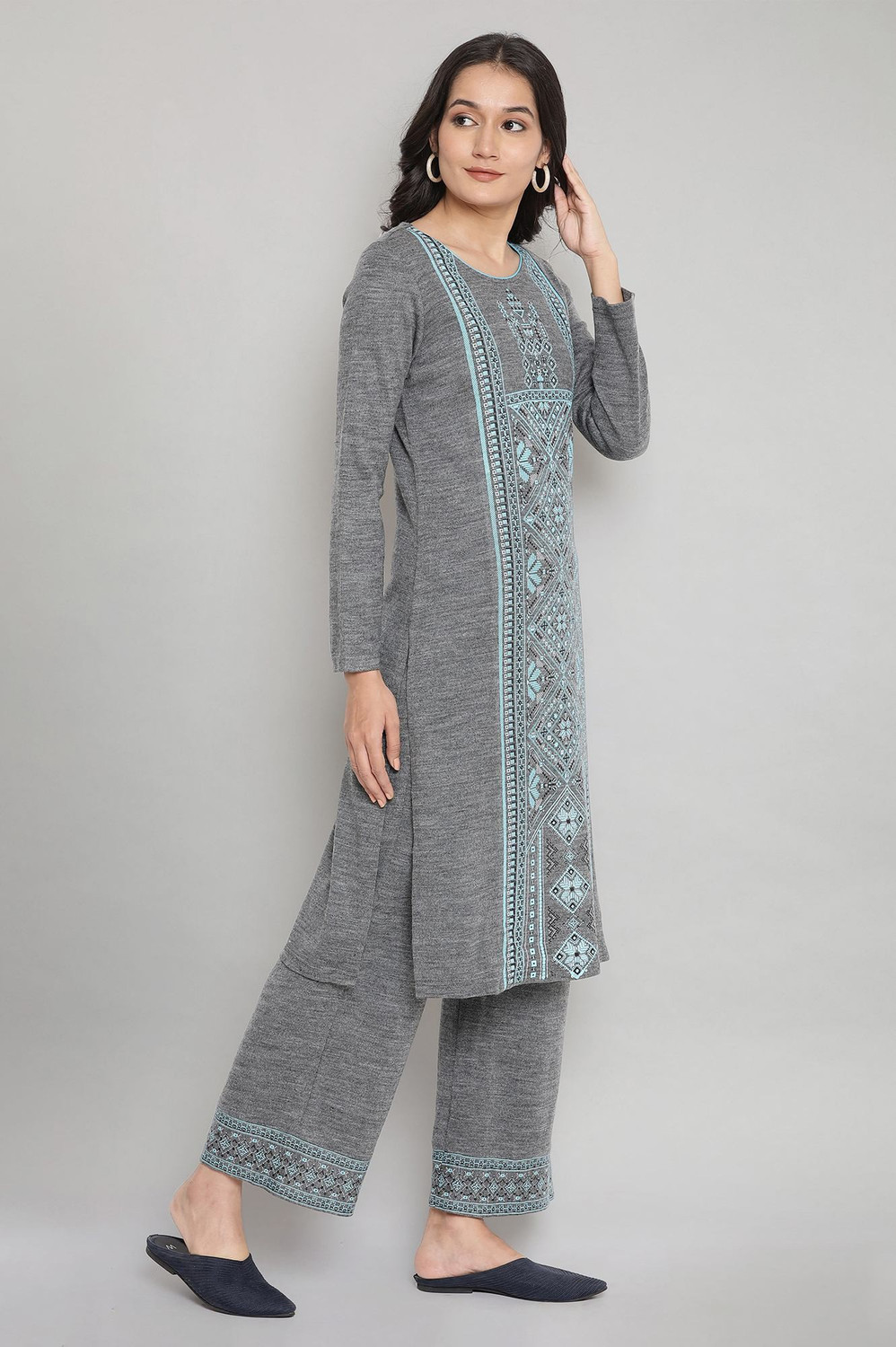 Auralis Embroidered Acrylic Blend Salwar Suit Set