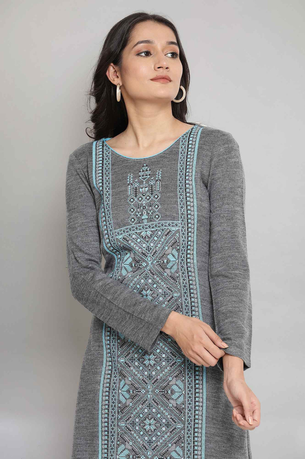 Auralis Embroidered Acrylic Blend Salwar Suit Set