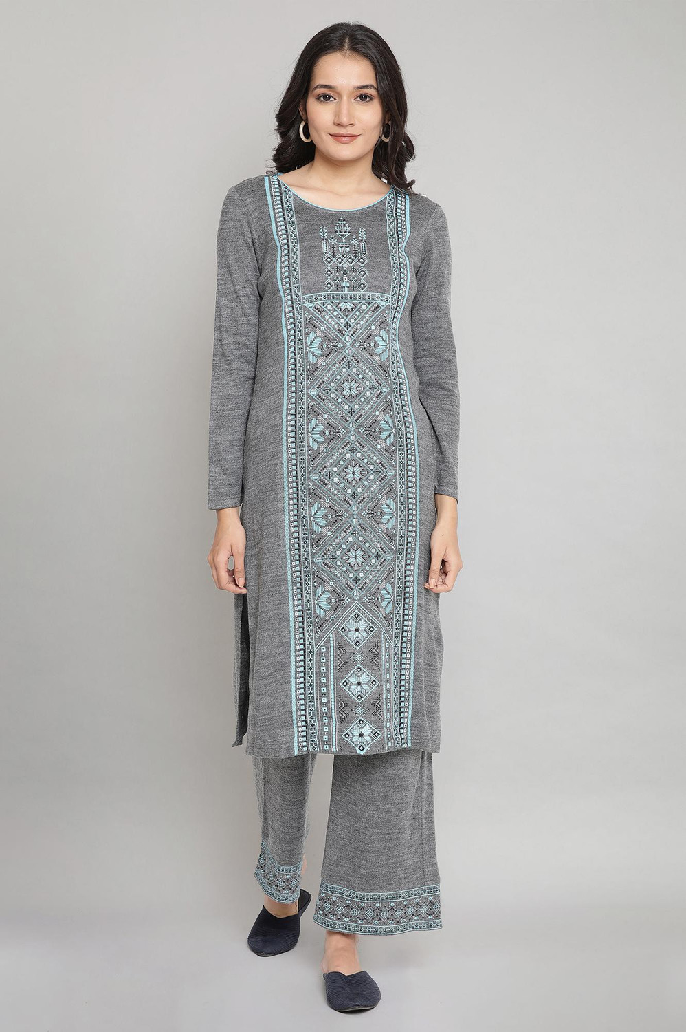 Auralis Embroidered Acrylic Blend Salwar Suit Set