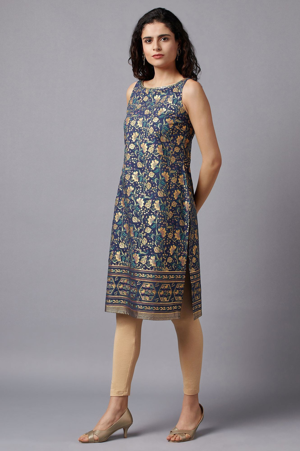 Auralis Polyester Straight  Salwar Suit Set