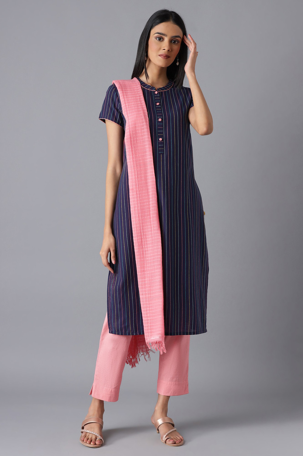 Auralis Cotton Straight Everyday  Salwar Suit Set