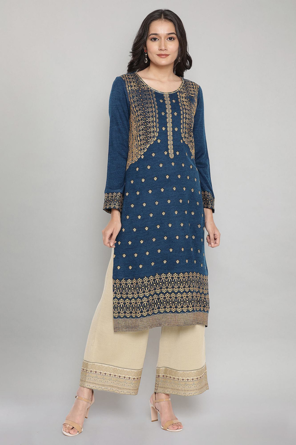 Auralis Embroidered Acrylic Blend  Salwar Suit Set