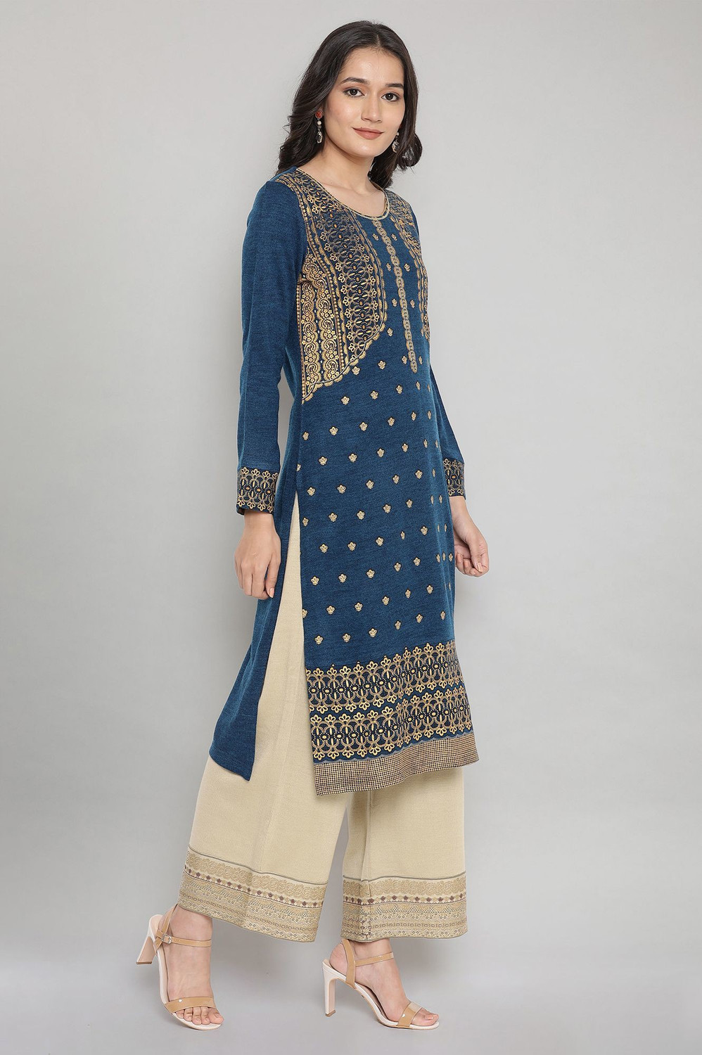 Auralis Embroidered Acrylic Blend  Salwar Suit Set