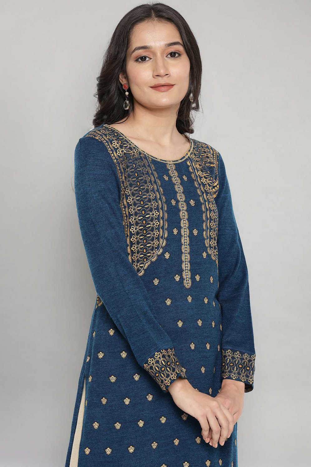 Auralis Embroidered Acrylic Blend  Salwar Suit Set