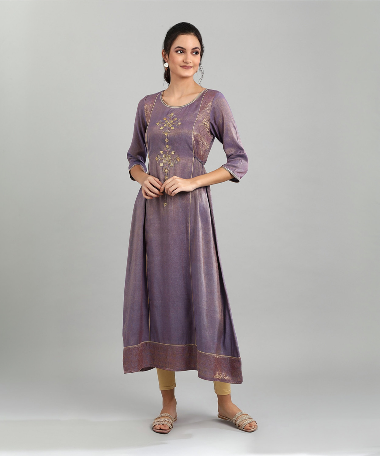 Auralis Embroidered Viscose Rayon Salwar Suit Set