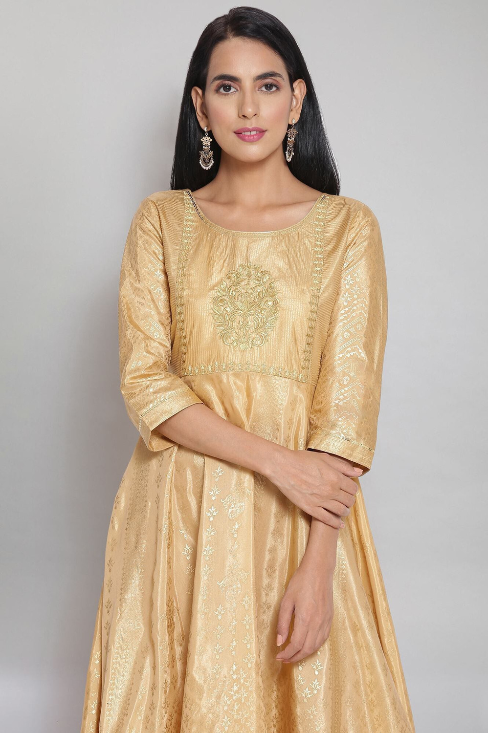 Auralis Ankle-Length Polyester  Salwar Suit Set