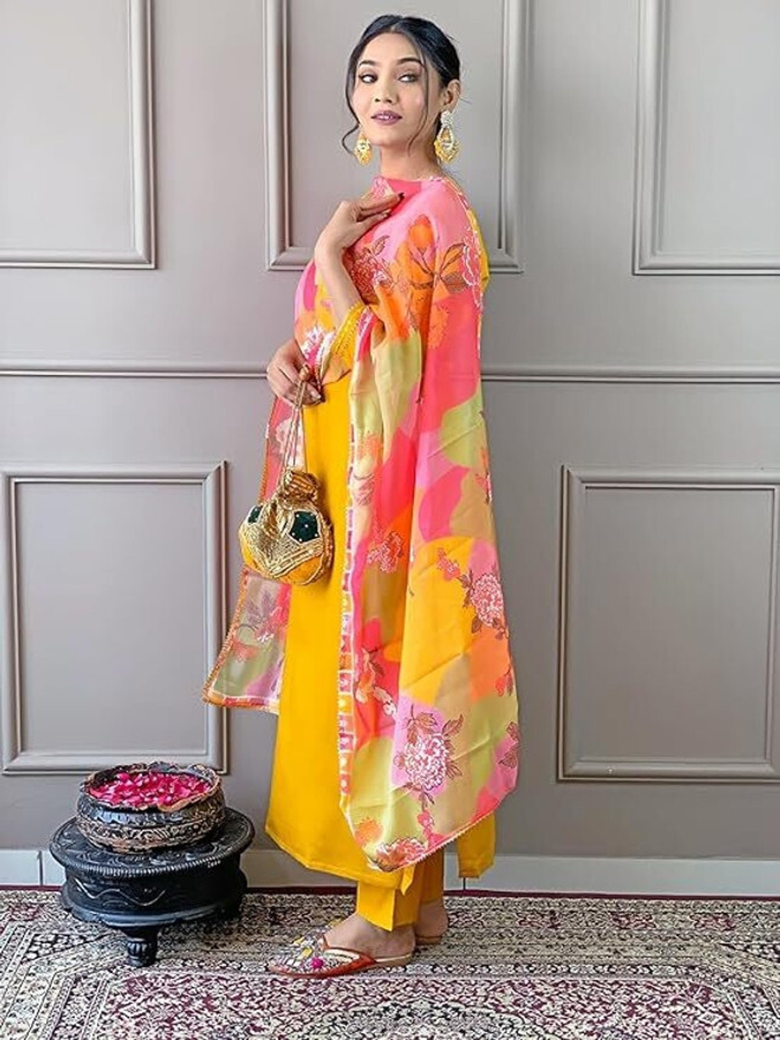  Pilessa Embellished  Viscose Rayon Salwar Suit Set
