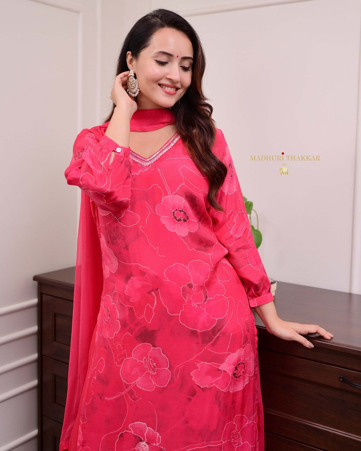   Pilessa Rani Pink Festive Salwar Suit Set