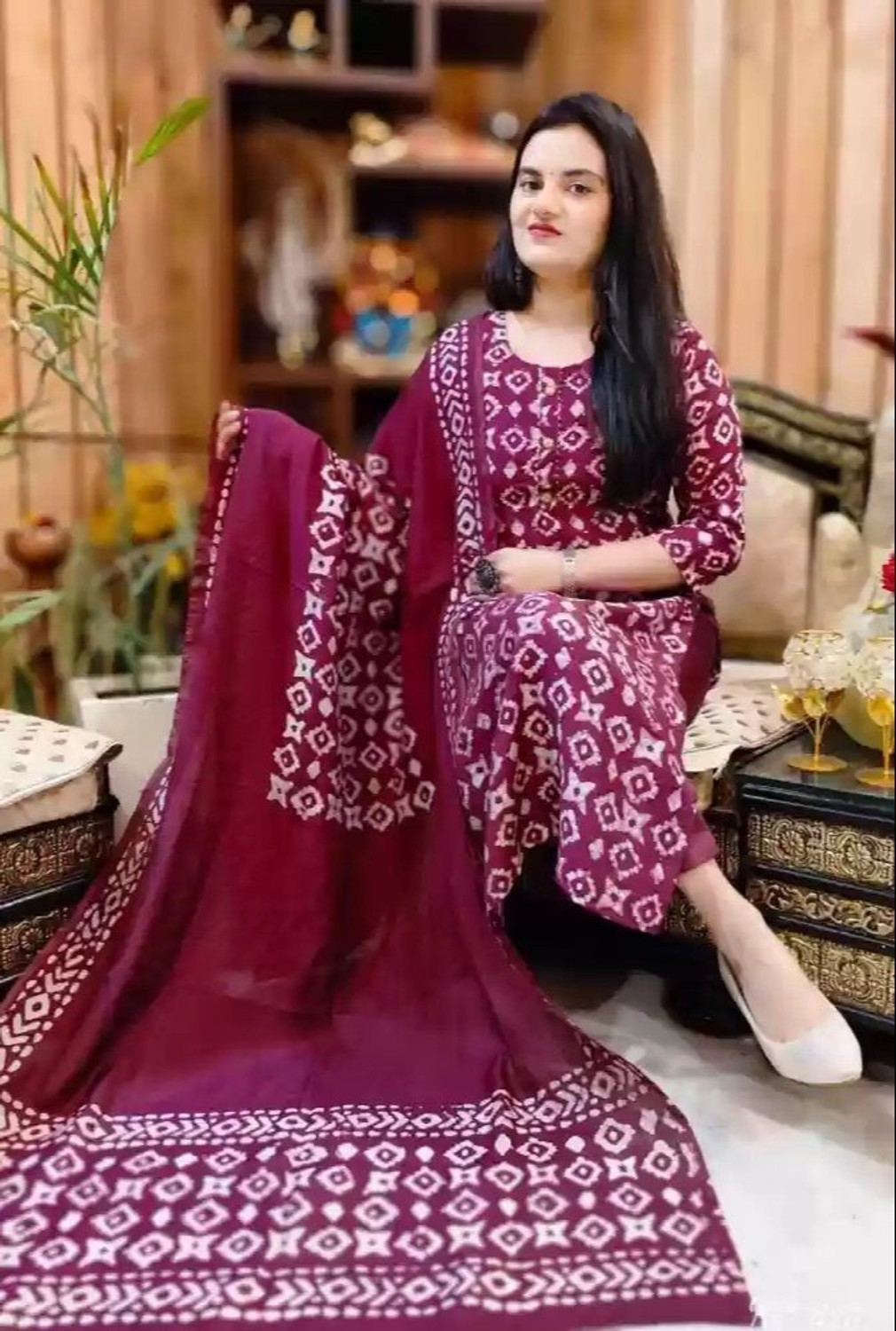  Pilessa Viscose Rayon Festive Salwar Suit Set 
