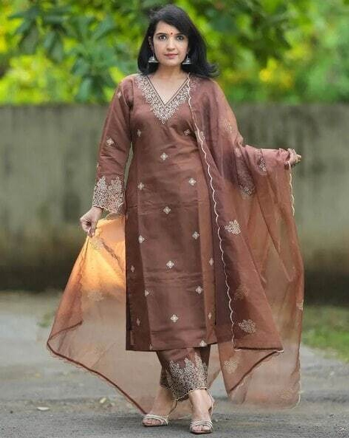  Pilessa Chanderi Salwar Suit Set