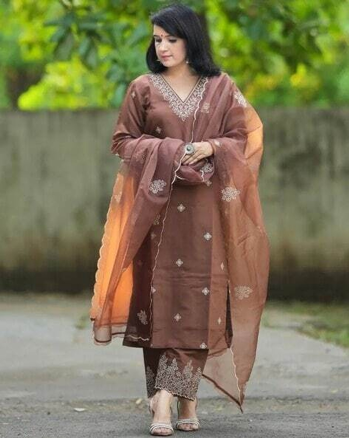  Pilessa Chanderi Salwar Suit Set