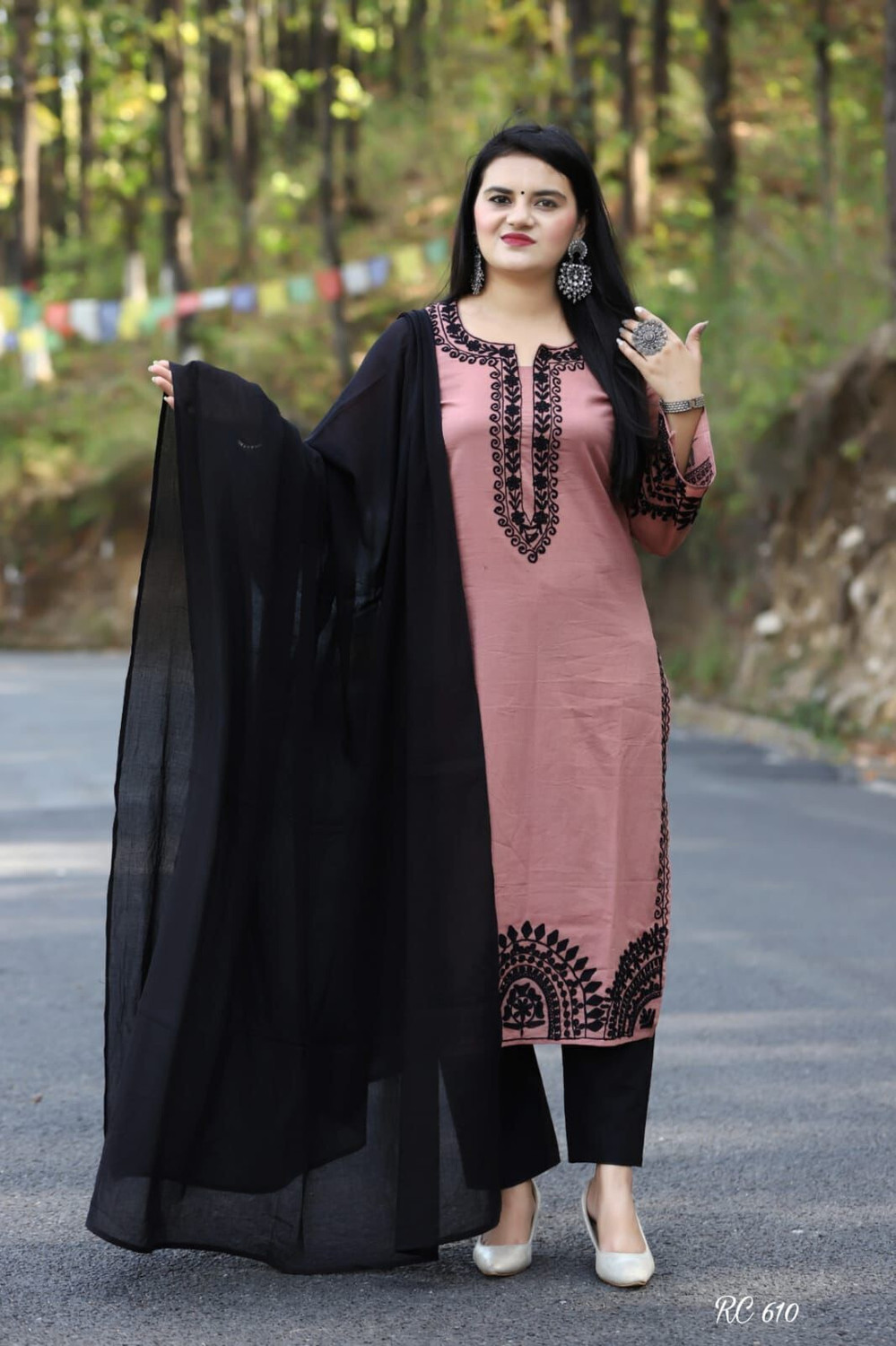  Pilessa Embroidered Rayon Salwar Suit Set
