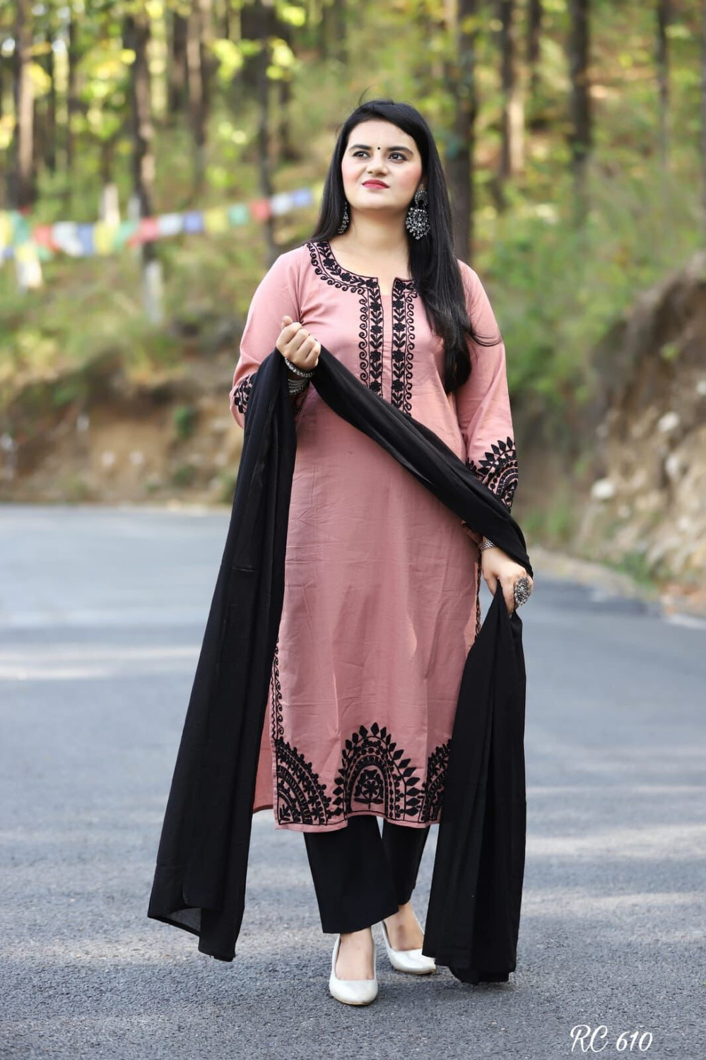  Pilessa Embroidered Rayon Salwar Suit Set