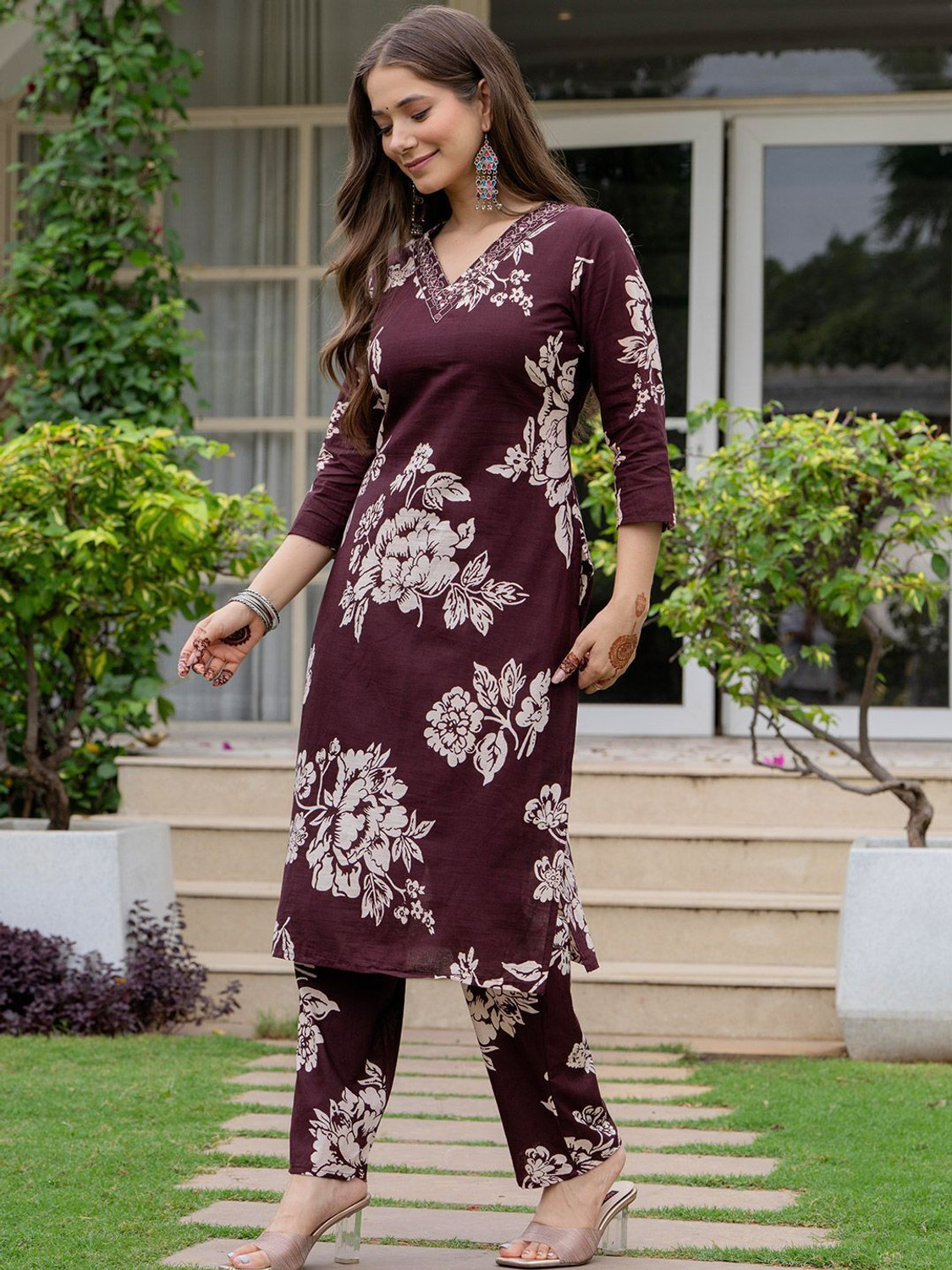 Pravya Casual Wear Cotton Salwar Suit Set  