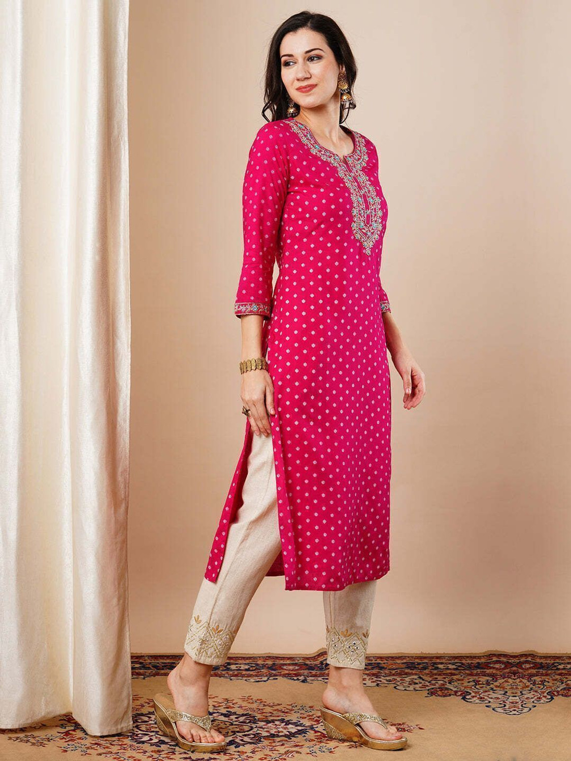 Pravya Straight Casual Wear  Salwar Suit Set  