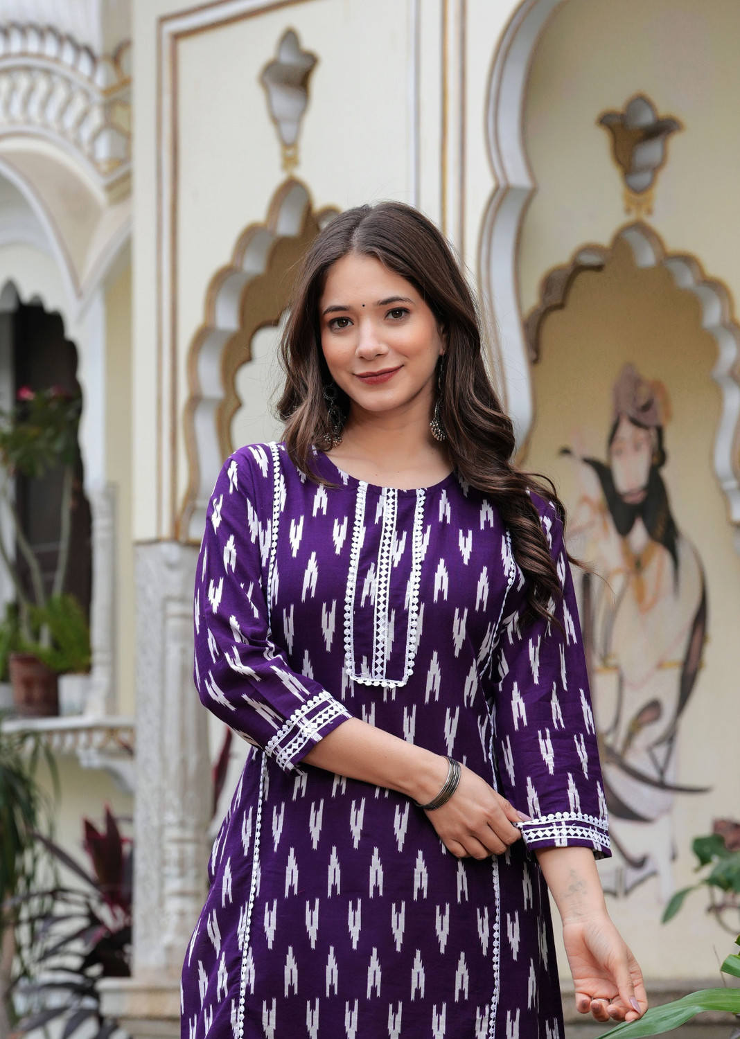 Pravya Ikat Viscose Rayon Salwar Suit Set 