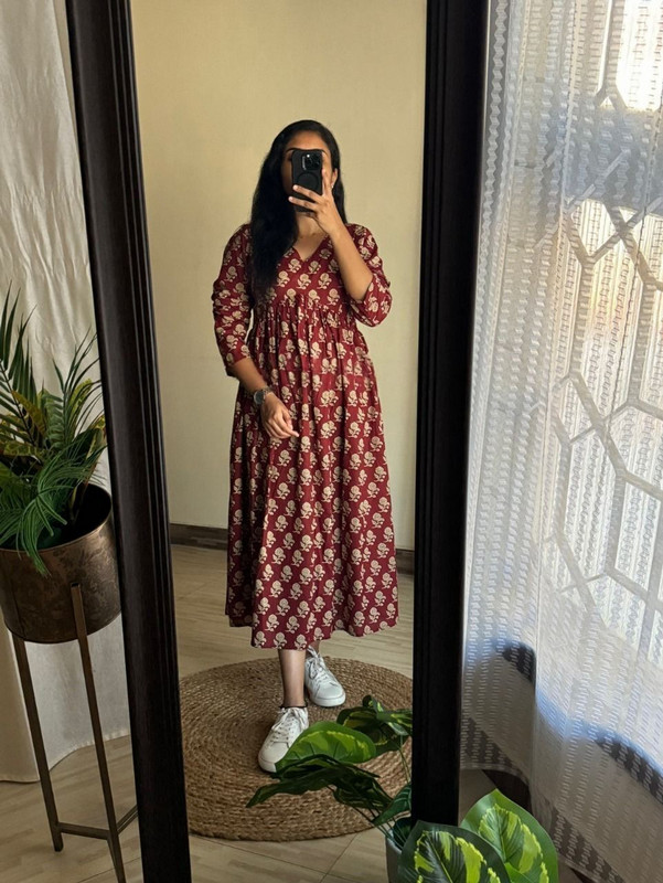  Pravyaa Maroon Printed  Salwar Suit Set 