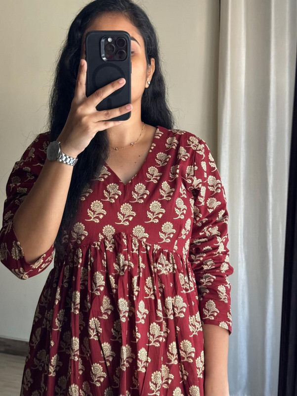  Pravyaa Maroon Printed  Salwar Suit Set 