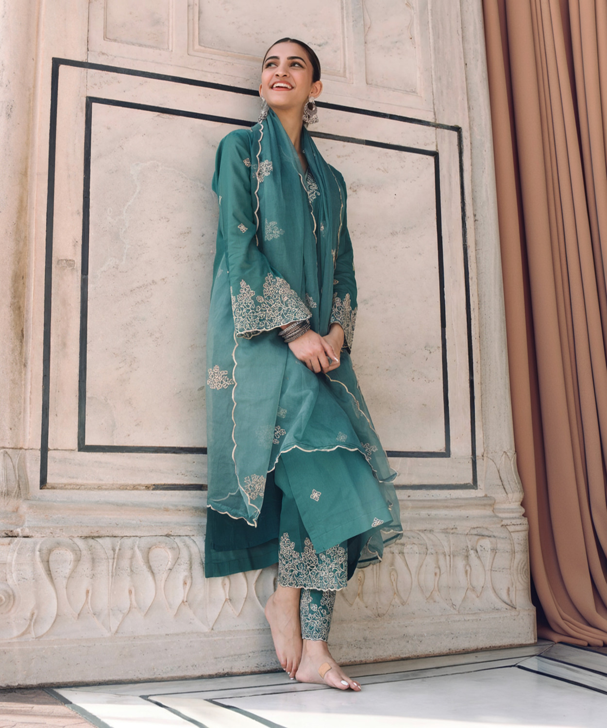 Divashree Embroidered Chanderi Salwar Suit Set 