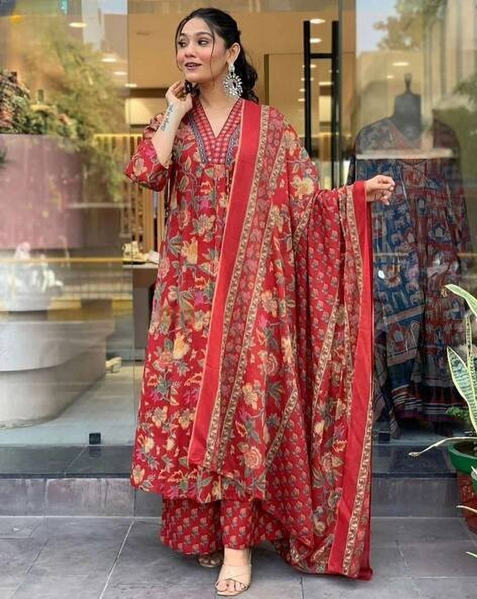 Divashree Floral Printed Viscose Salwar Suit Set 