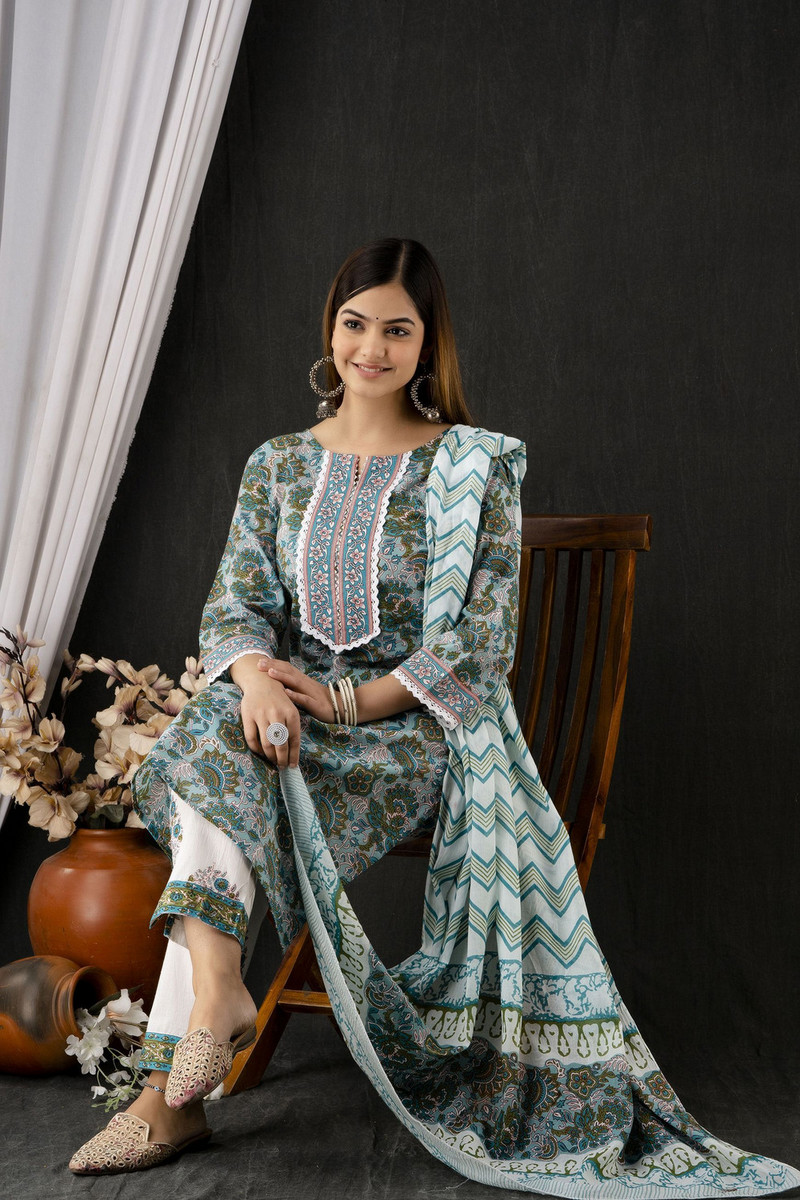 Divashree Multicolor Ethnic Salwar Suit Set 