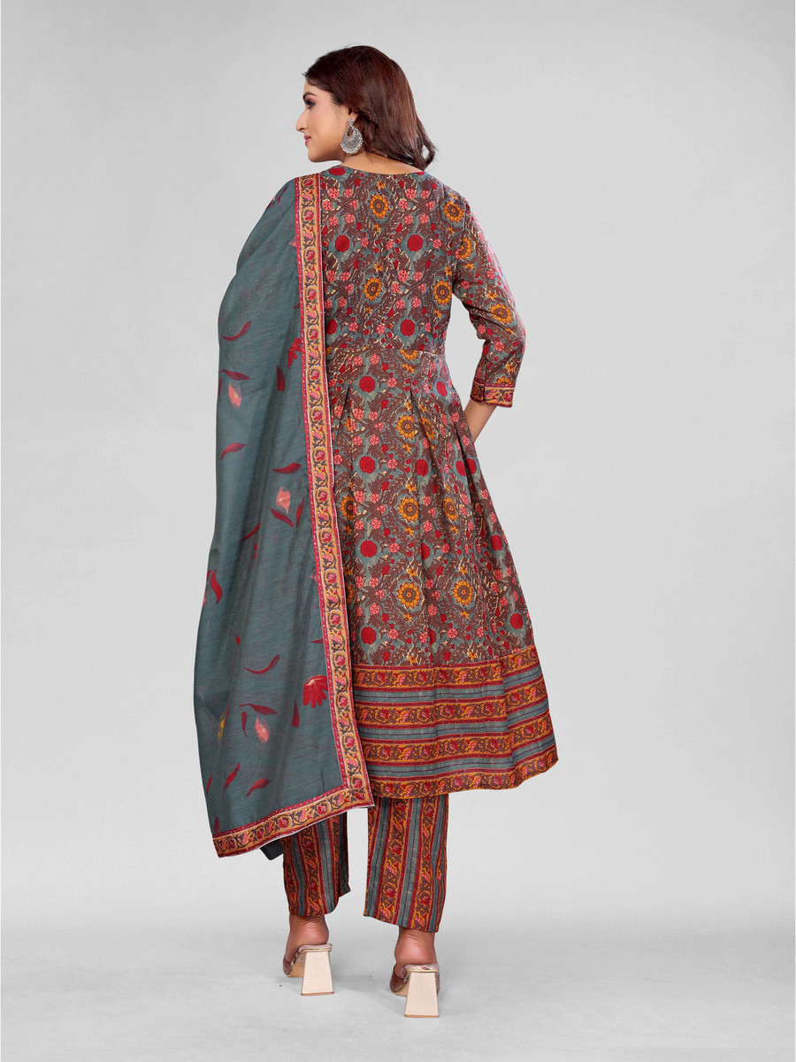 Divashree Viscose Rayon A-Line Salwar Suit Set 