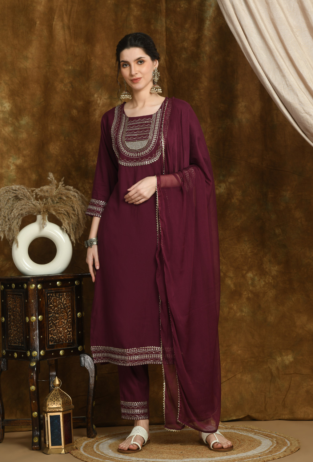 Divashree Viscose Rayon  Salwar Suit Set 