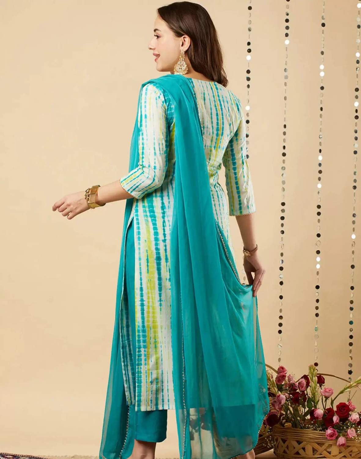 Rivanta Yoke Leheriya Salwar Suit Set 