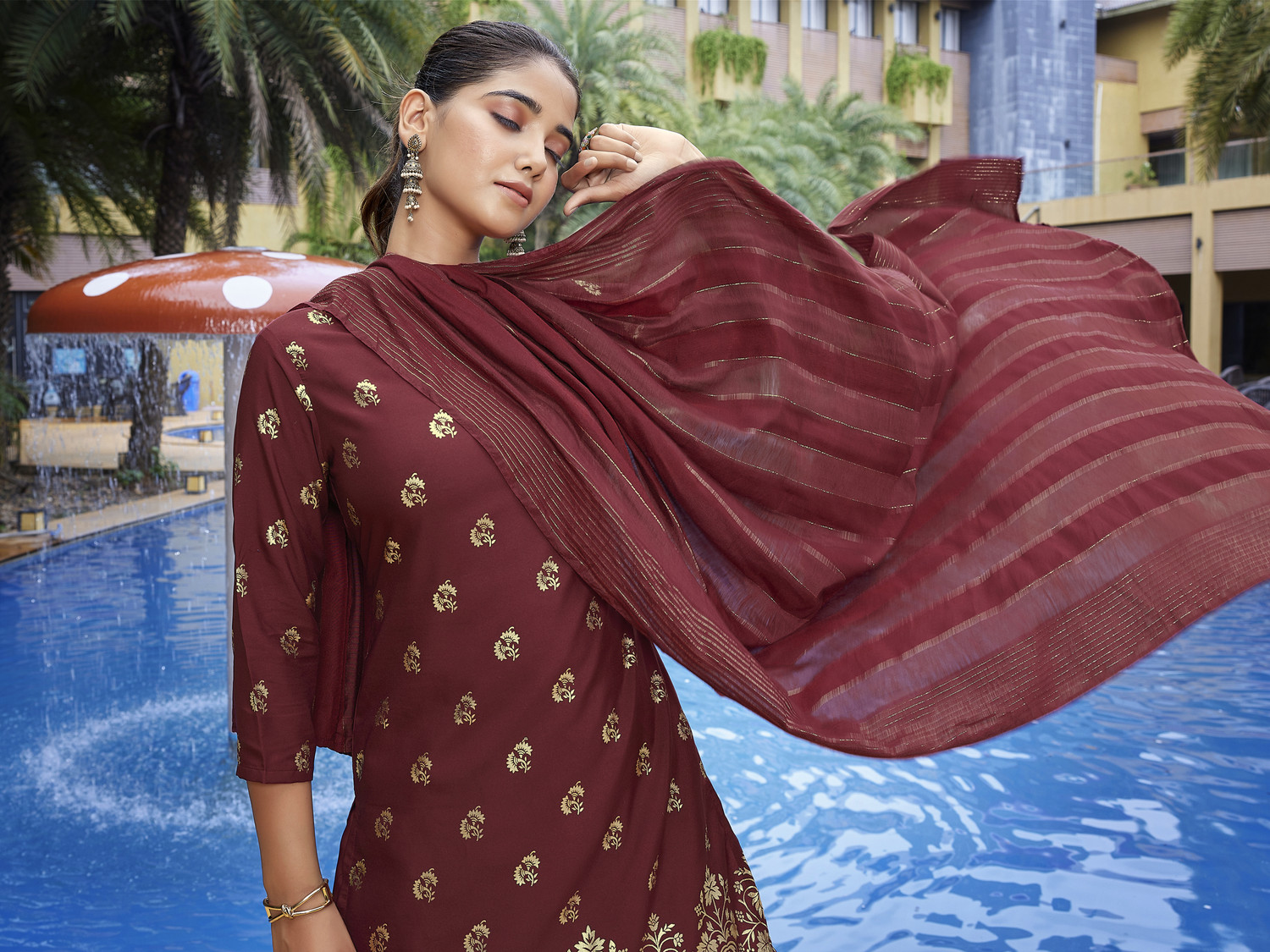 Rivanta Foil Printed Salwar Suit Set 