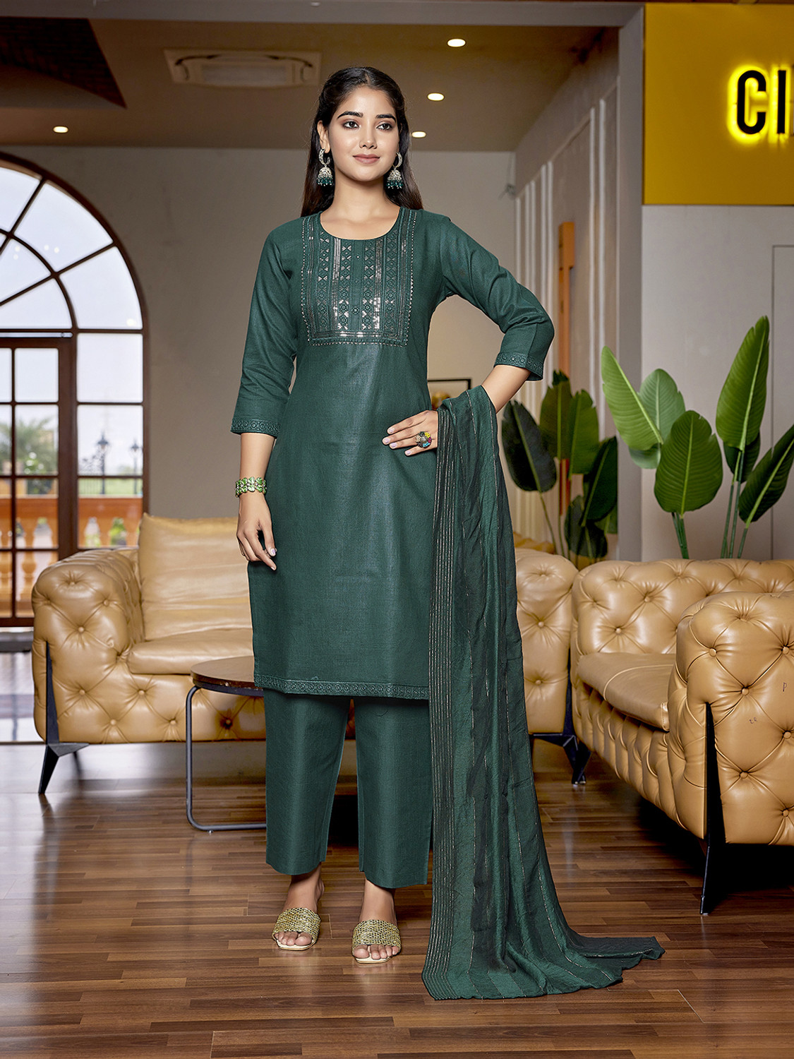   Rivanta Embroidered Yoke Salwar Suit Set 