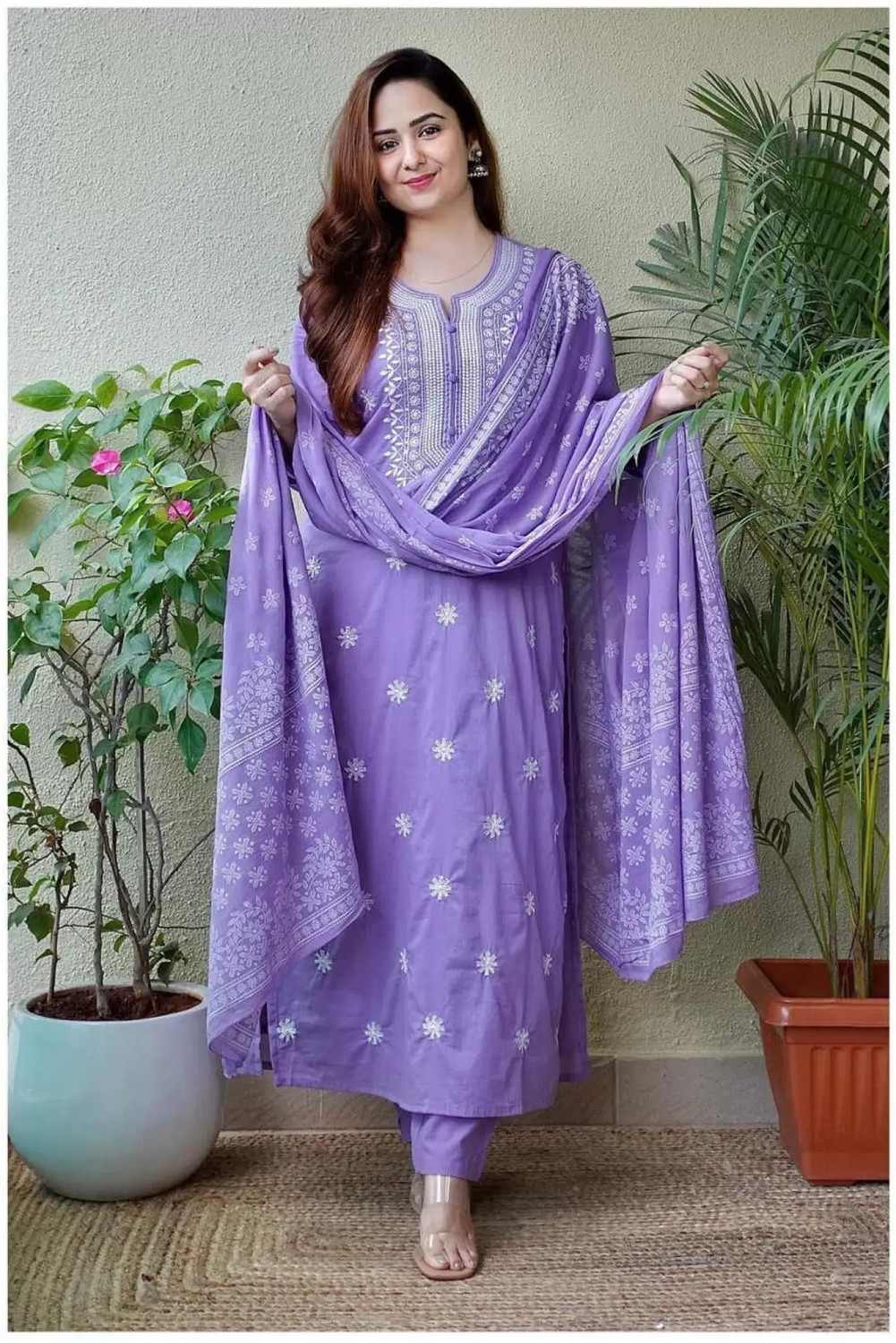     Rivanta Embroidered A-Line Salwar Suit Set 
