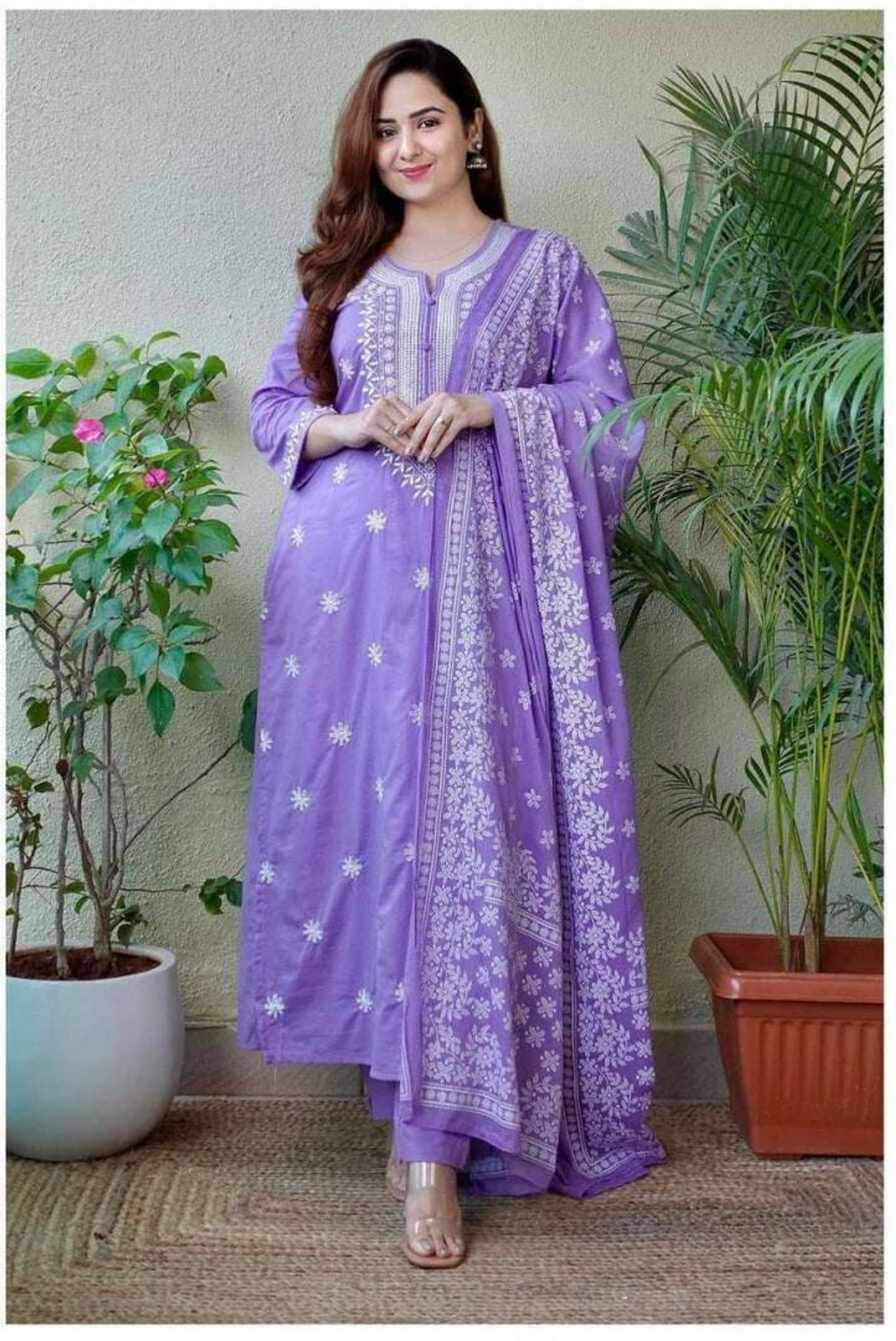     Rivanta Embroidered A-Line Salwar Suit Set 