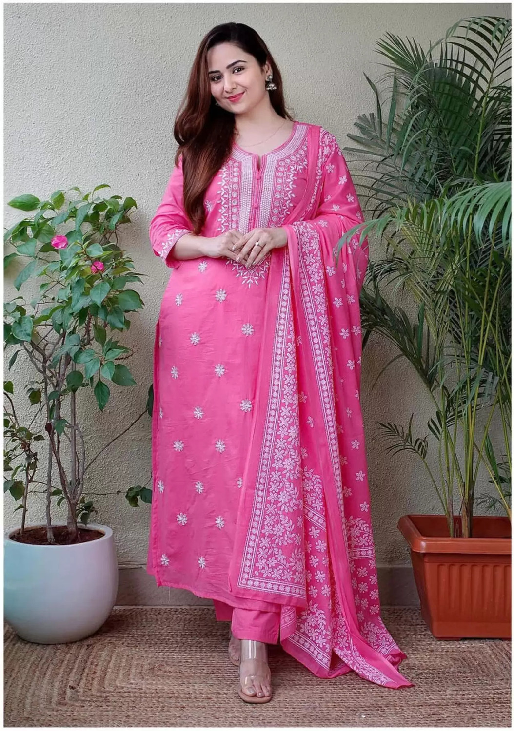     Rivanta Embroidered A-Line Salwar Suit Set 