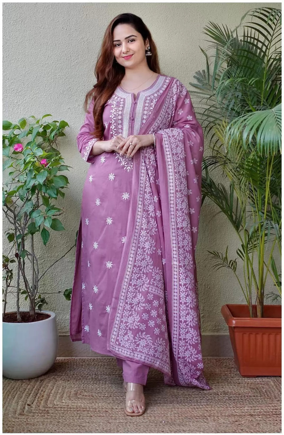     Rivanta Embroidered A-Line Salwar Suit Set 