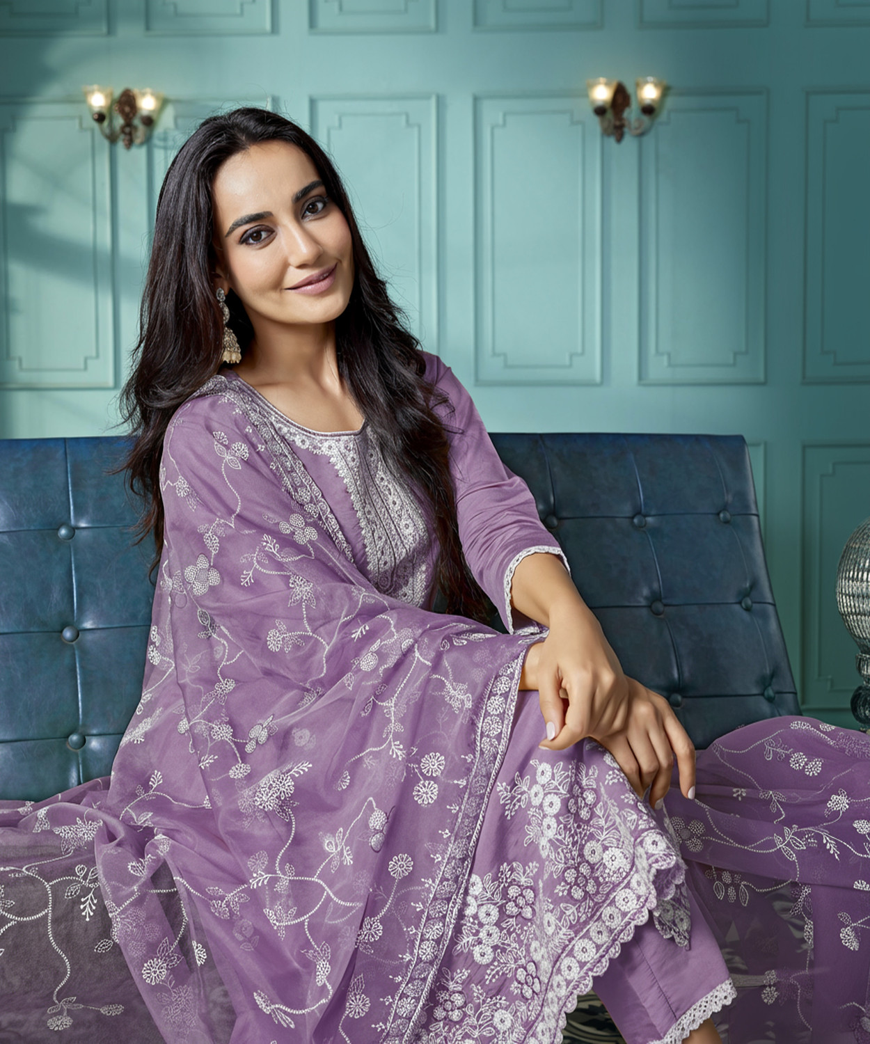  Rivanta Party Wear Embroidered Salwar Suit Set 