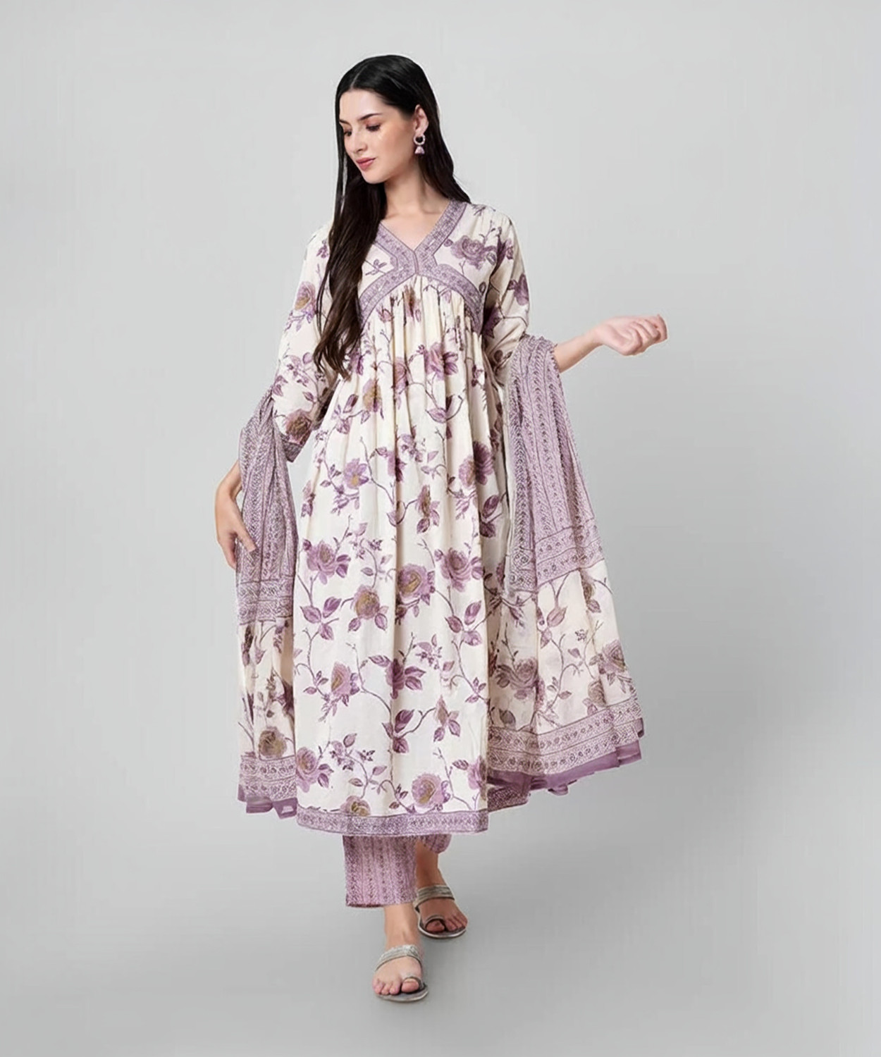  Rivanta Floral Anarkali Salwar Suit Set 