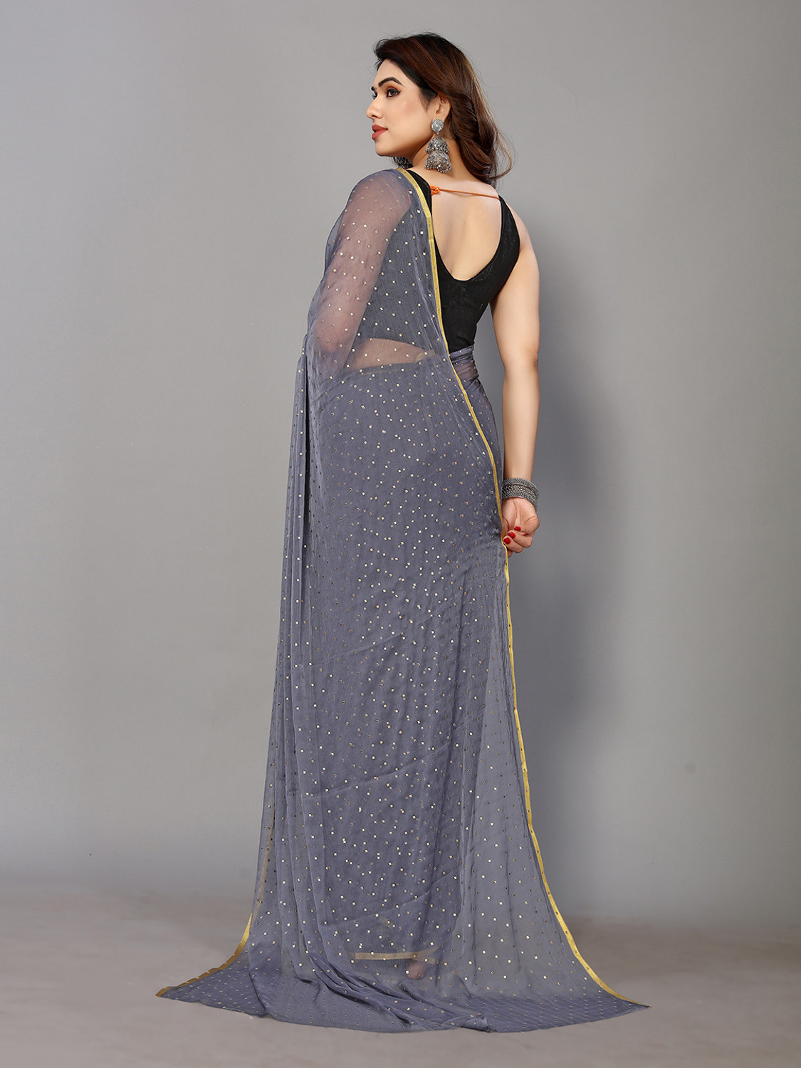 Famora Embellished Chiffon Bollywood Saree