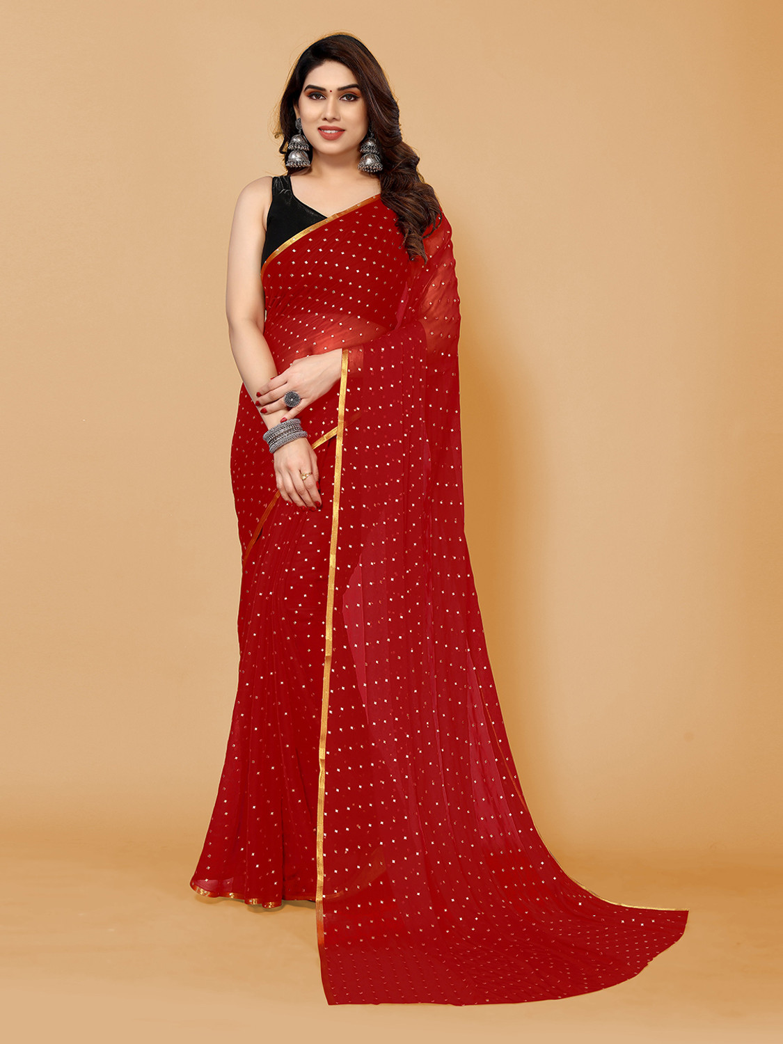 Famora Embellished Chiffon Bollywood Saree