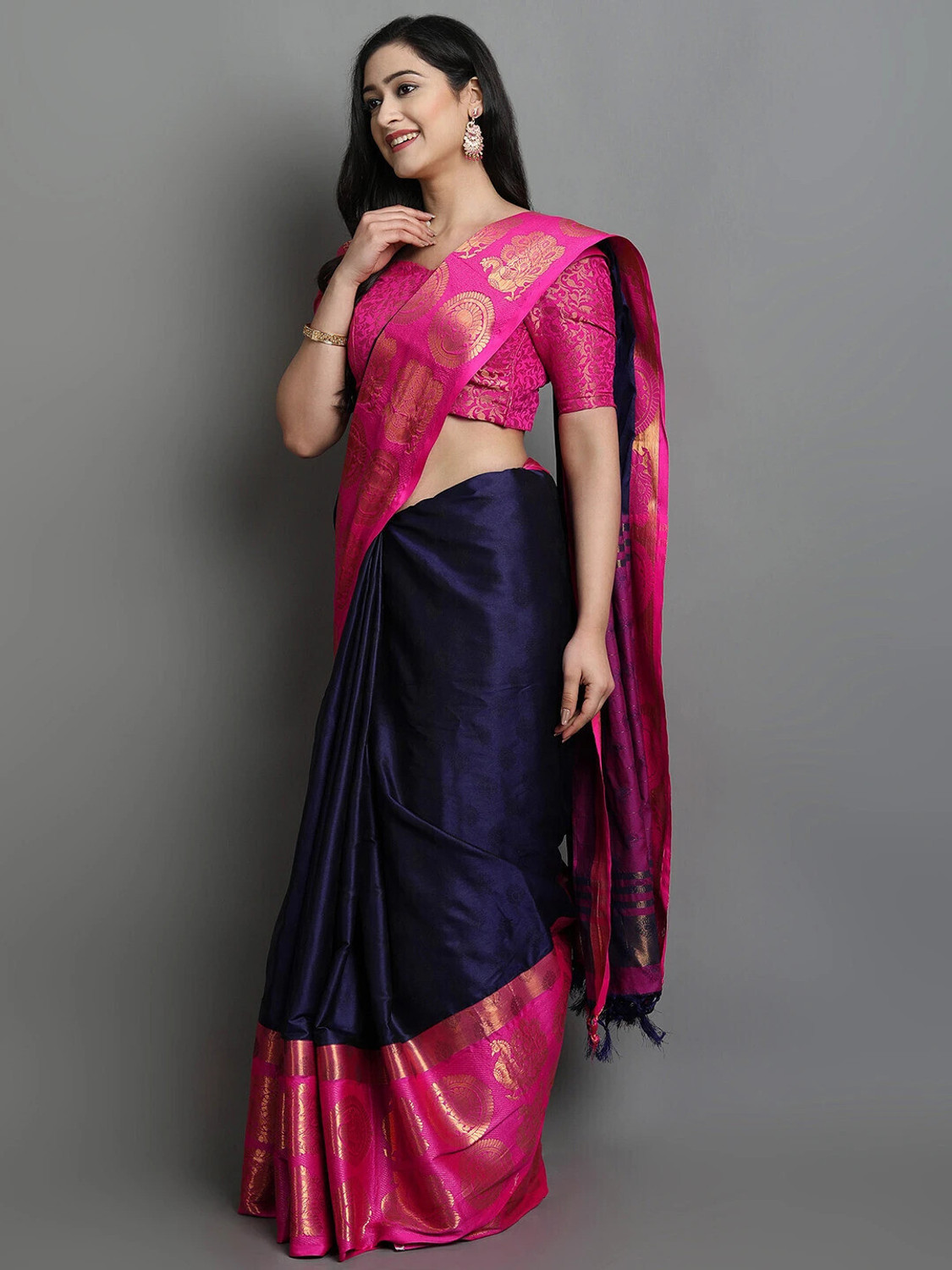 Varnika Embellished Cotton-Silk Kanjivaram Saree

