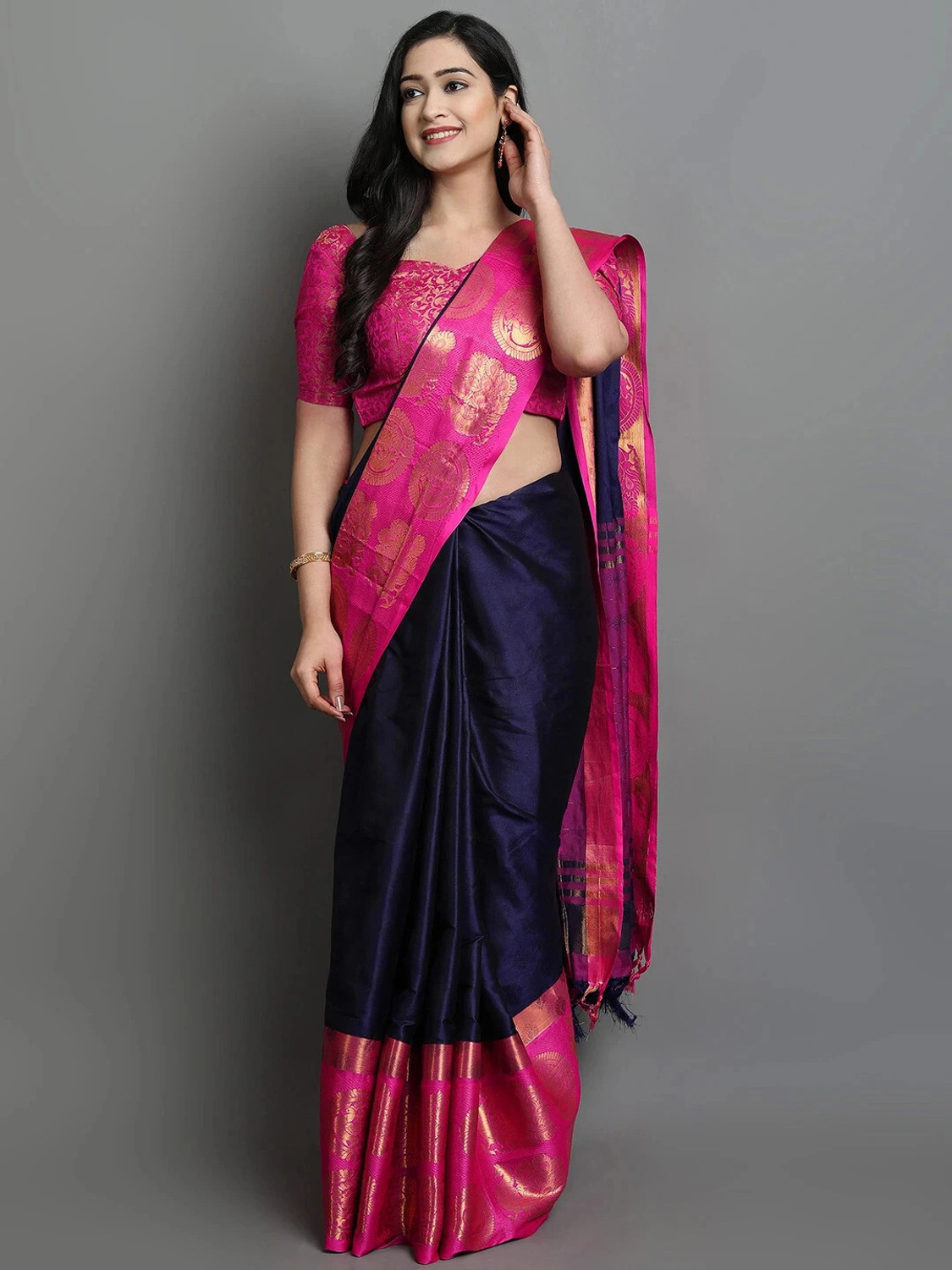 Varnika Embellished Cotton-Silk Kanjivaram Saree
