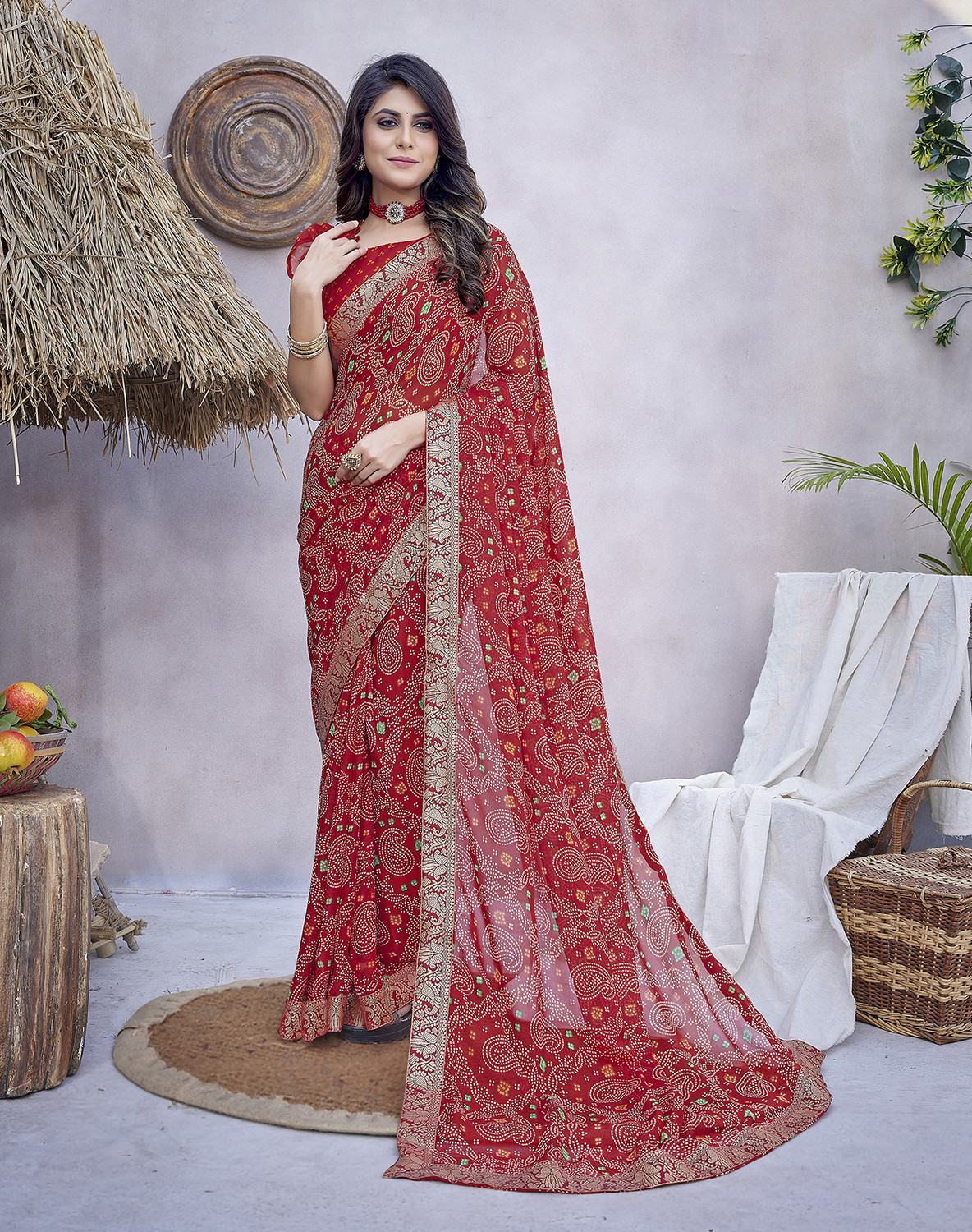Yarie Bollywood Georgette & Lac Wedding & Party