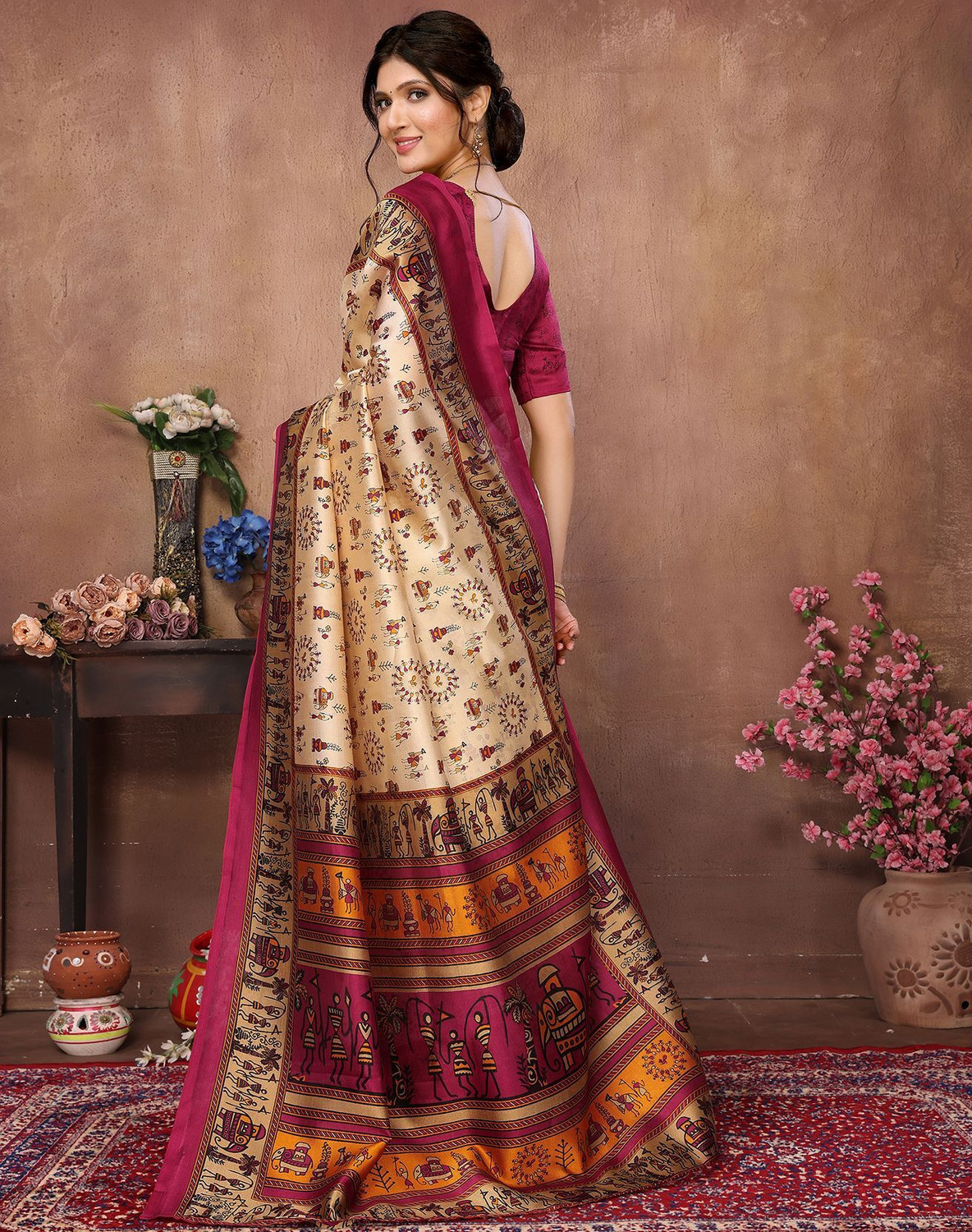 Yarie  Daily Wear Art Silk Saree with Blouse