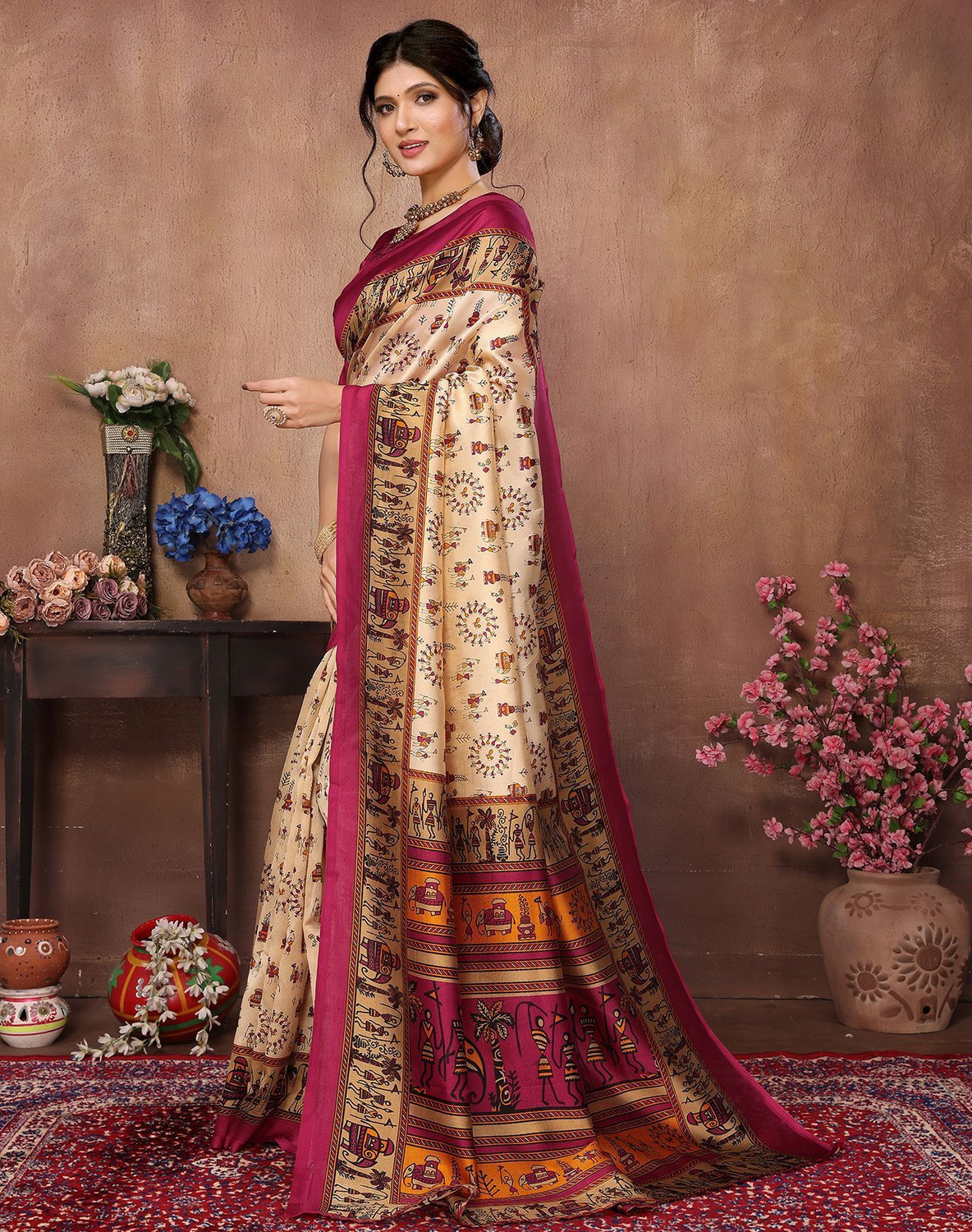 Yarie  Daily Wear Art Silk Saree with Blouse