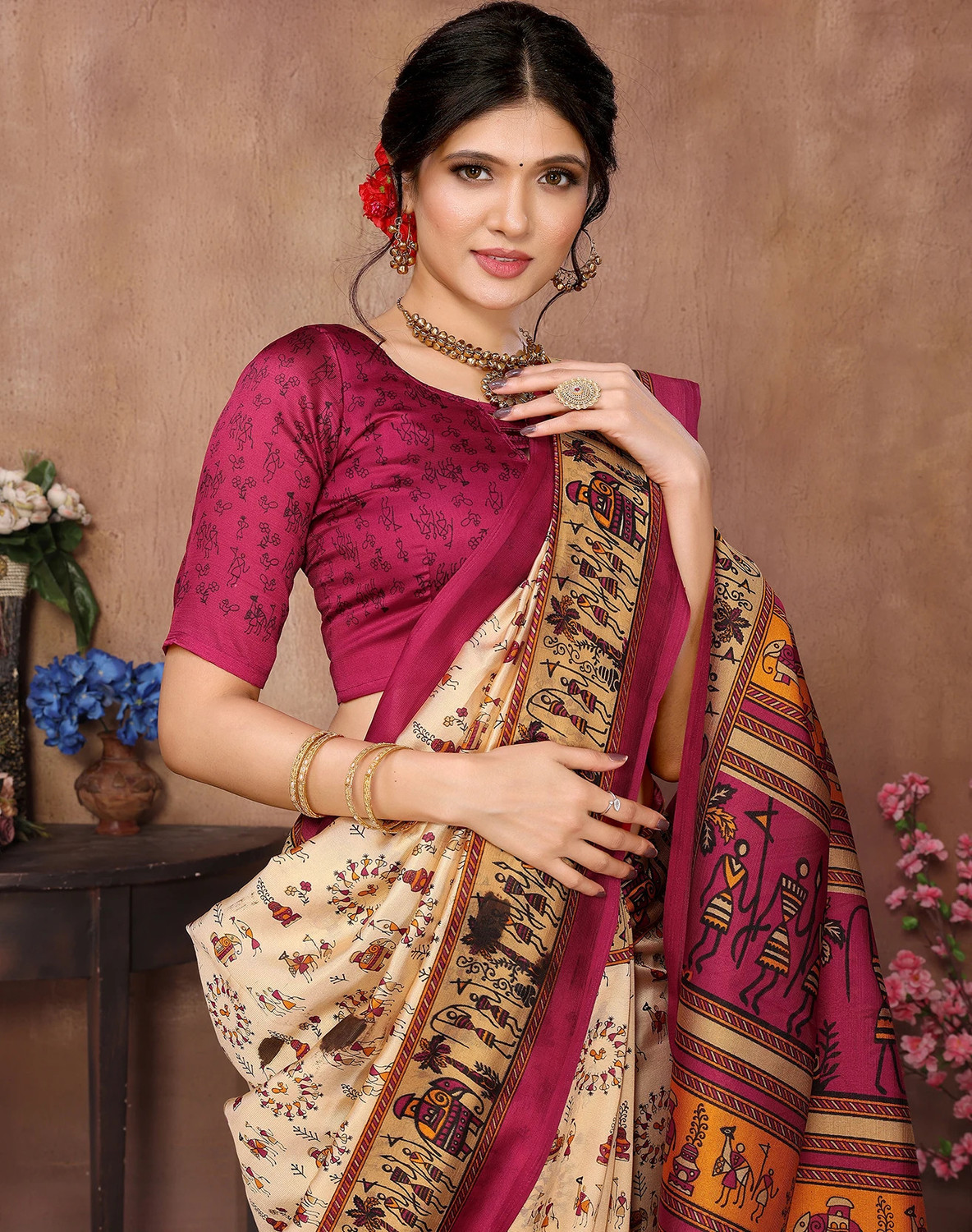 Yarie  Daily Wear Art Silk Saree with Blouse