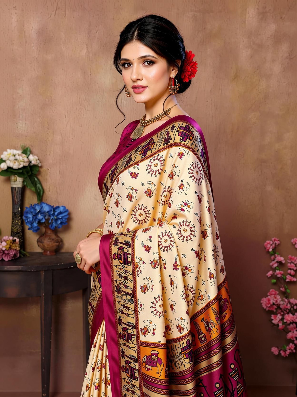 Yarie  Daily Wear Art Silk Saree with Blouse