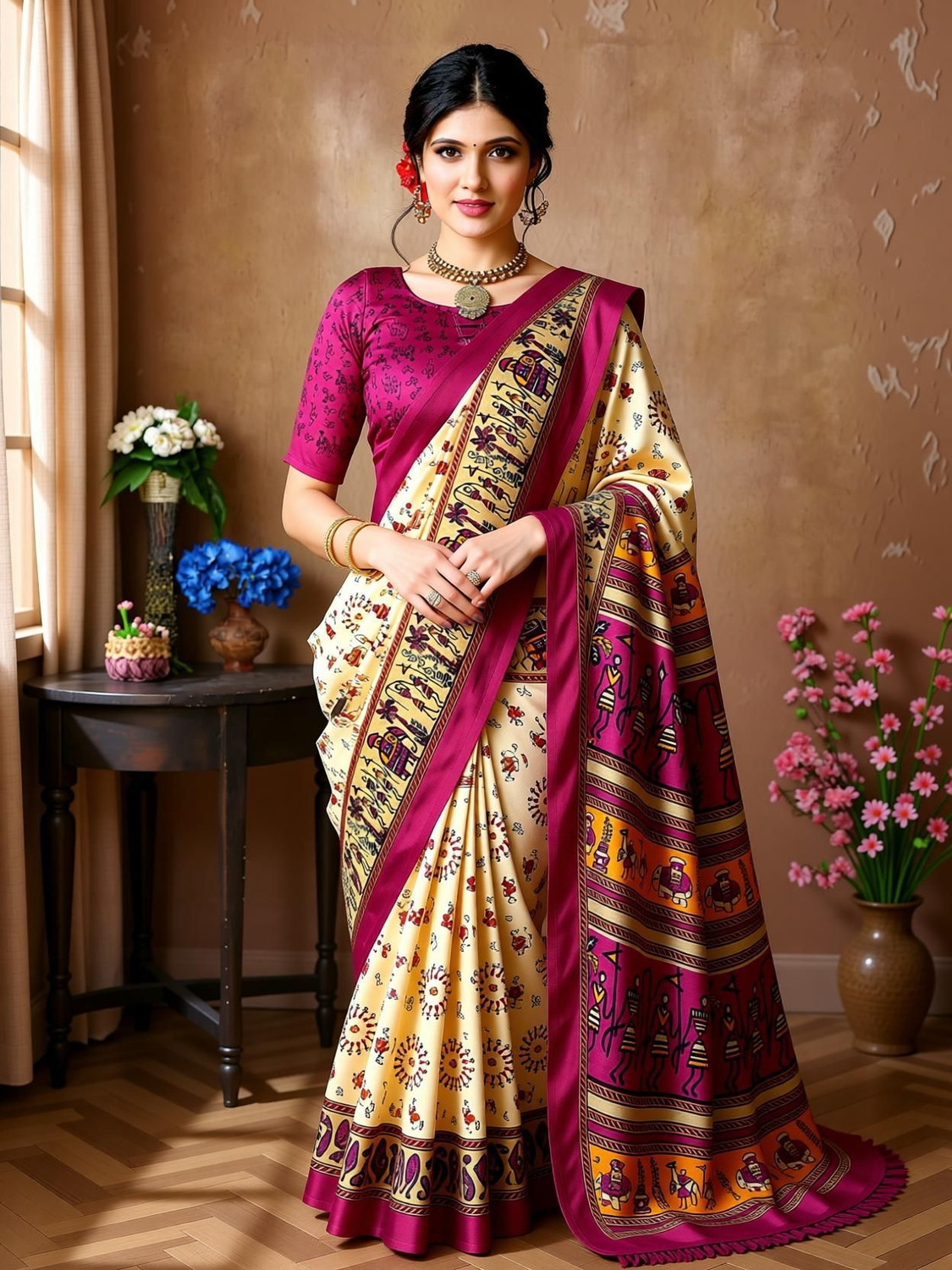 Yarie  Daily Wear Art Silk Saree with Blouse