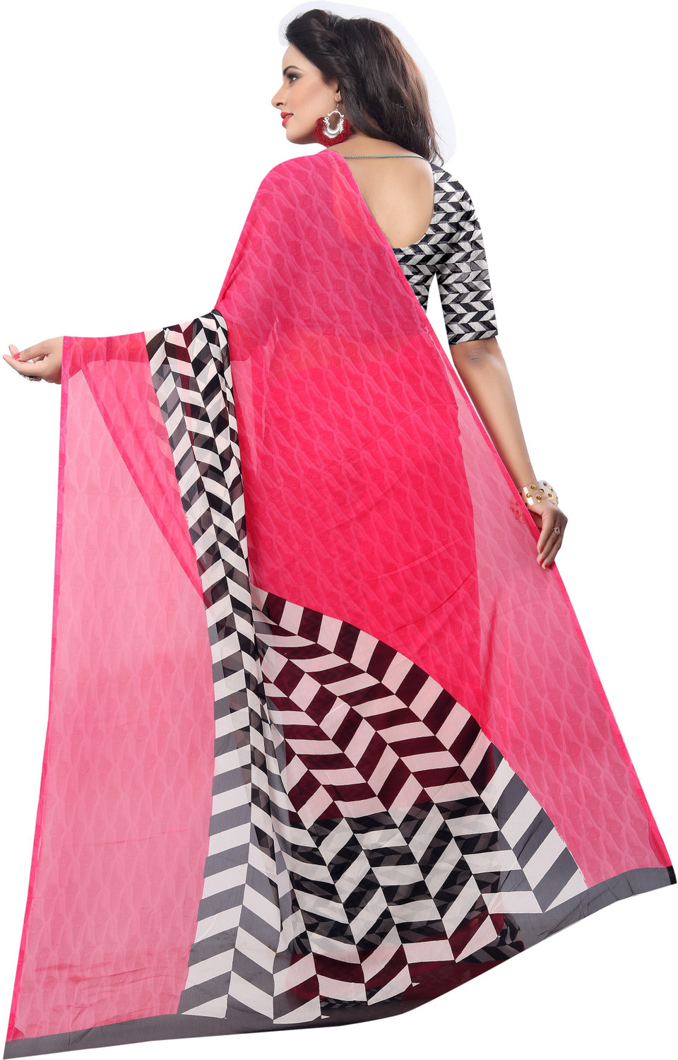 Yarie Digital Print Georgette Saree with Blouse