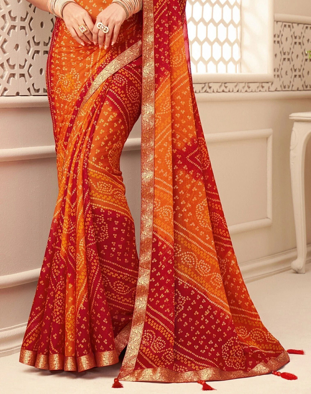 Sharini Bandhani Printed Wedding & Festive Saree